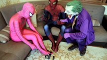 SPIDERMAN vs JOKER - WASHING MACHINE Prank & Frozen Elsa! Funny Real Life Superheroes