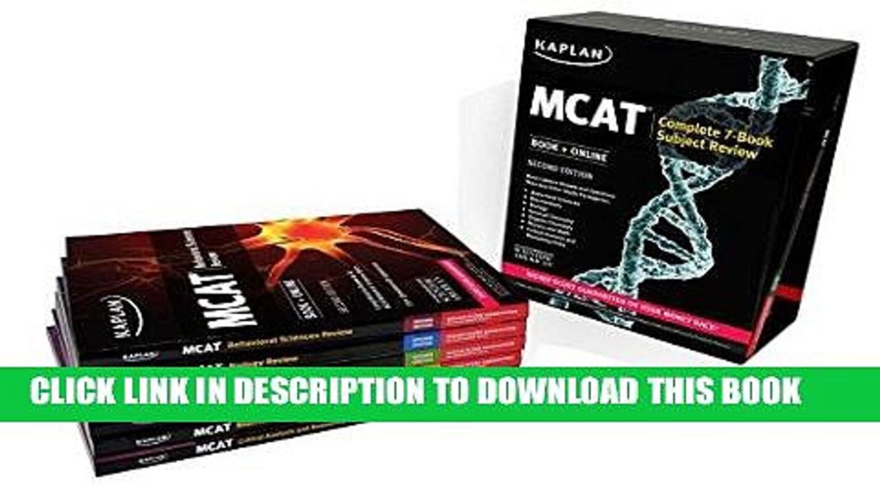 [PDF] FREE Kaplan MCAT Complete 7-Book Subject Review: Book + Online (Kaplan Test Prep) [Read]