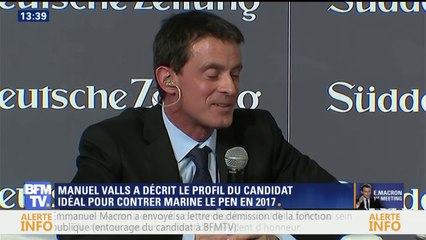 Manuel Valls pris d'un fou rire lors d'une interview à Berlin