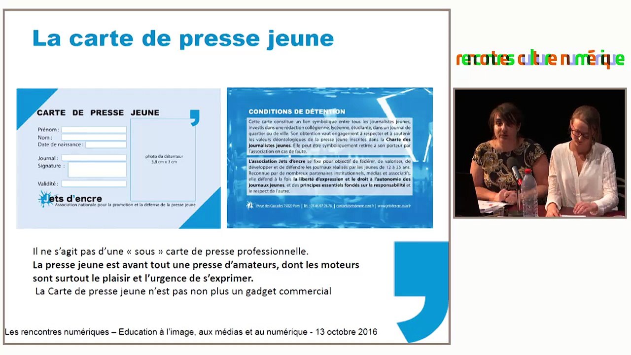 Rencontre "Education à l'image, aux médias et au numérique"  : Jets d'encre