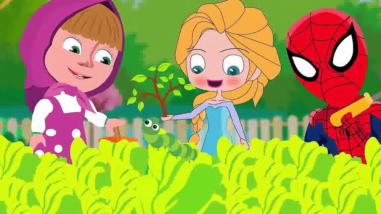 Masha And The Bear New Episodes Masha Vomits Ice Cream On The Bear Frozen Elsa Spiderman