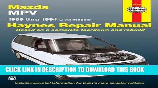 [PDF] Mobi Mazda MPV Van, 89 94 (Haynes Repair Manuals) Full Download