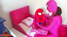 Pink Spidergirl Spiderbaby vs BIG SPIDER Funny Superheroes Spiderman Superhero Fun IRL SHMIRL