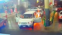 Des employés évitent le pire dans une station essence