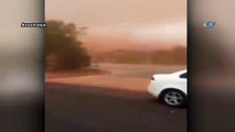 Avustralya’daki kum fırtınası amatör kameraya böyle yansıdı