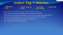 Jeden Tag 7 Wörter | Deutsche Wortschatz | 18.Tag