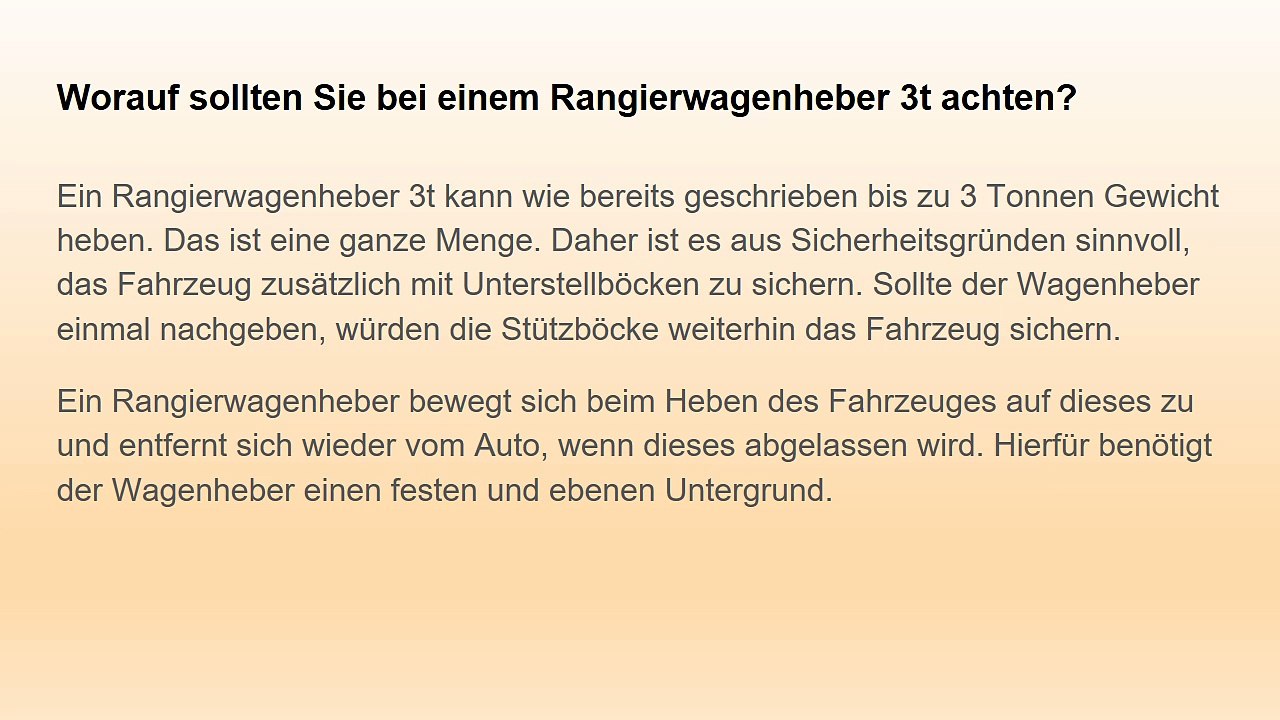 Rangierwagenheber 3t