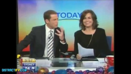 Sexy Anchor Loses Her Shirt on Live TV
