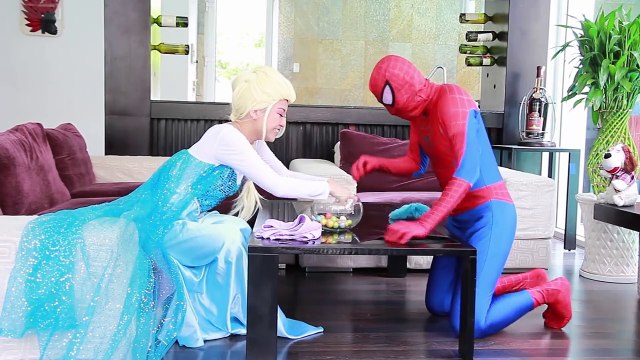 Spiderman & Frozen Elsa Poo Colored Balls vs Joker - Funny Superheroes In Real Life Movies