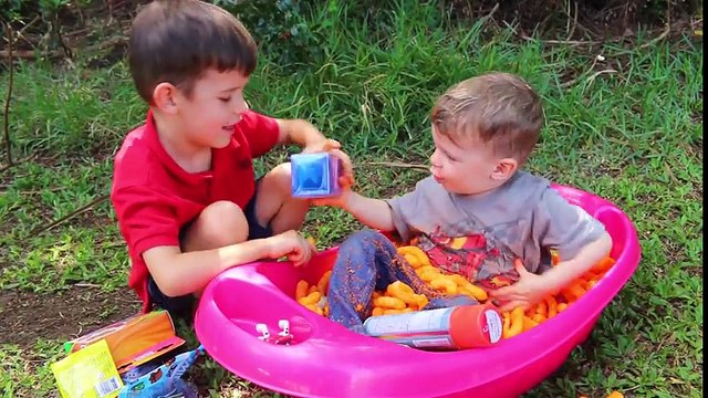 HOT CHEETOS BABY BATH CHALLENGE + Spicy Cheetos Food PRANKS Funny Prank Ideas