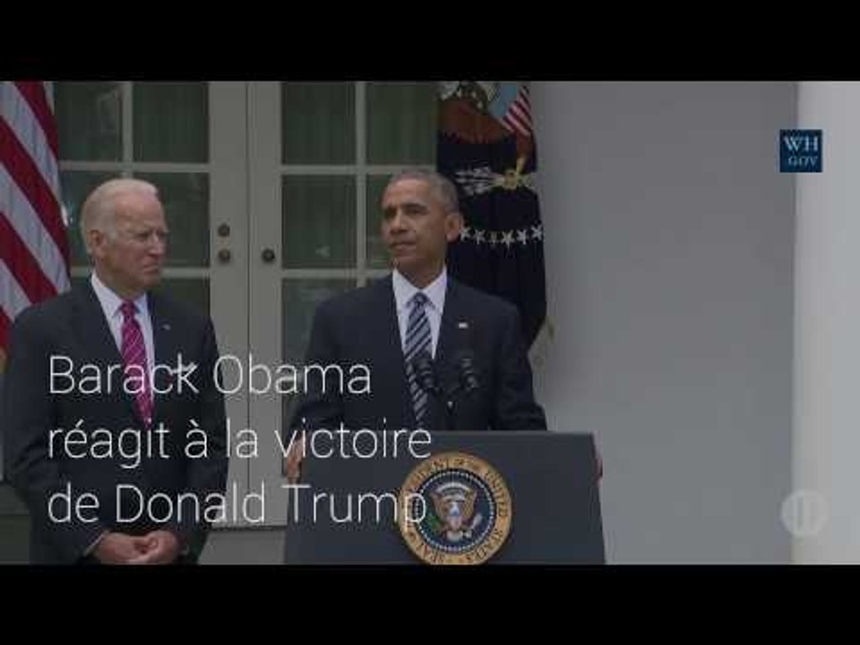 Barack Obama réagit à la victoire de Donald Trump