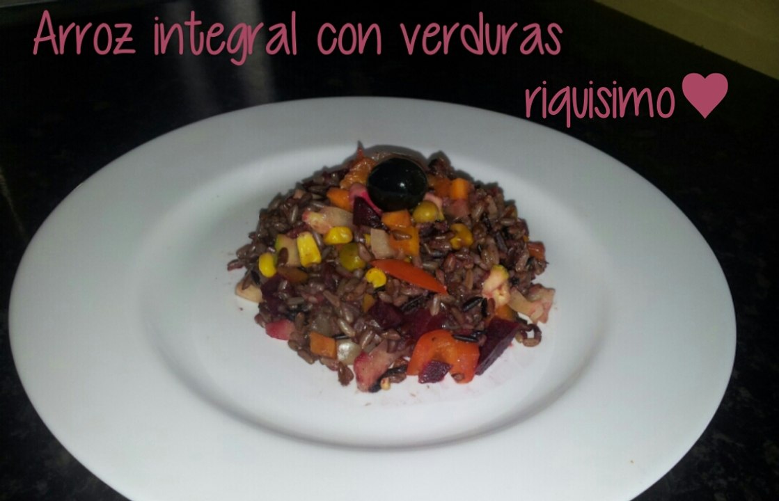 ARROZ INTEGRAL CON VERDURAS-RECETAS VEGETARIANAS Muy faciles y rapidas