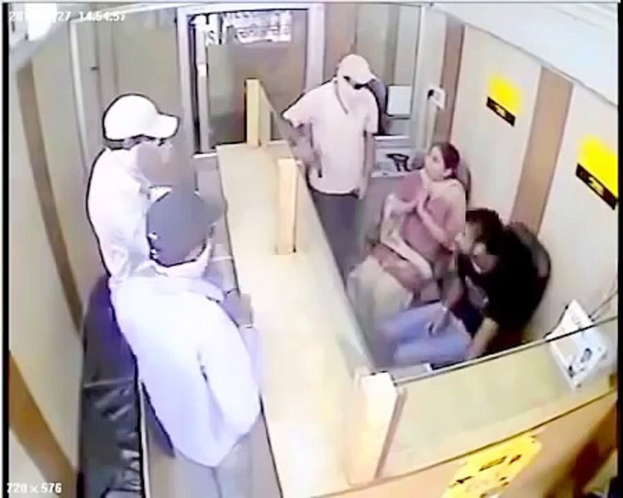 Bank employee CctV Footage - caught on camera