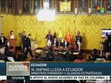 China y Ecuador firman once convenios de cooperación