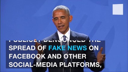 Obama criticizes the spread of fake news on Facebook