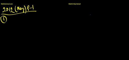 MathsB-QP-2012(May)-1