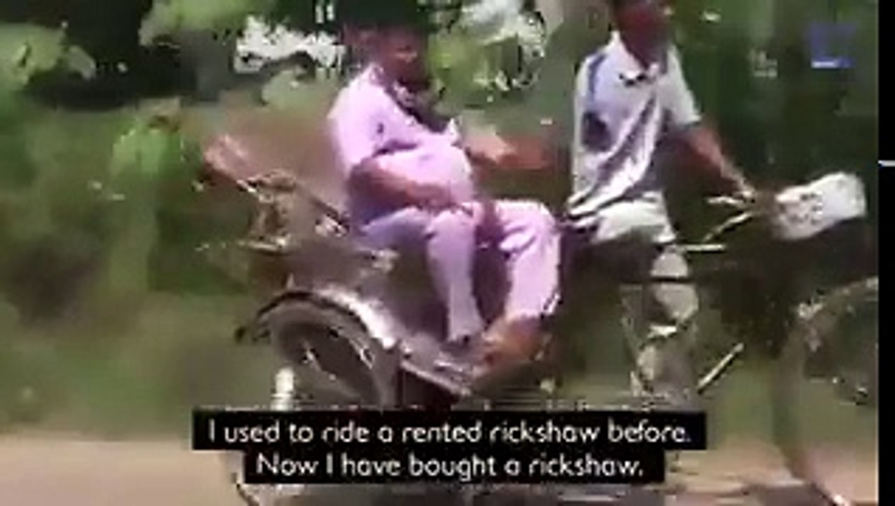 Cycle Rickshaw driver - limbless