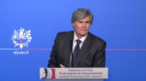 Point de presse de Stéphane Le Foll, le 18 novembre 2016