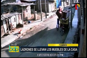 Tumbes: delincuentes se llevan muebles de una casa