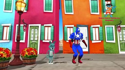 I Went To School One Morning Captain America Cartoon | Finger Family Nursery Rhymes