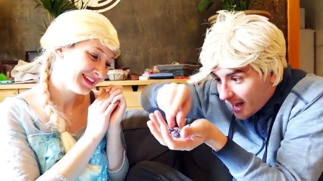 Frozen Elsa Gets Rainbow Colors Face w/ Spiderman Bubble Gum in Real Life! Superhero Ft Spidergirl