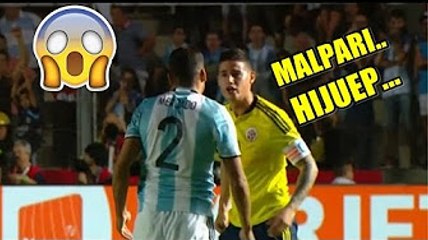 Asi fue el cruce entre James y Mercado - Argentina 3 vs 0 Colombia • Eliminatorias Rusia 2018