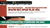 [PDF] Food Service Menus: Pricing and Managing the Food Service Menu for Maximun Profit Popular