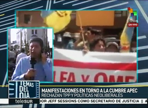 Protestas contra políticas neoliberales marcan inicio de cumbre APEC