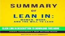 [PDF] Summary of Lean In: by Sheryl Sandberg | Includes Analysis Full Online