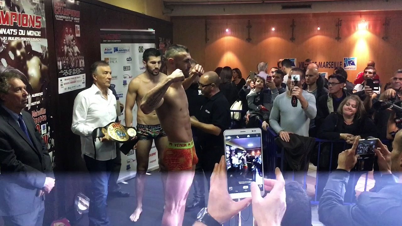 Nuit des champions à Marseille : duels de "costauds" lors de la pesée