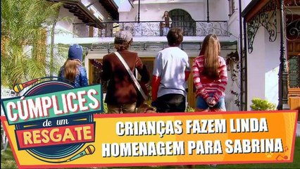 Crianças fazem linda homenagem para Sabrina