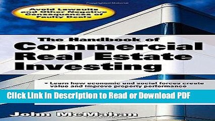 Read The Handbook of Commercial Real Estate Investing: State of the Art Standards for Investment