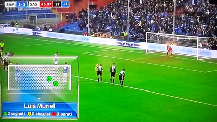 Sampdoria vs Sassuolo 3- 2 MURIEL RIGORE PENALTY GOAL 20-11-2016 (HD)