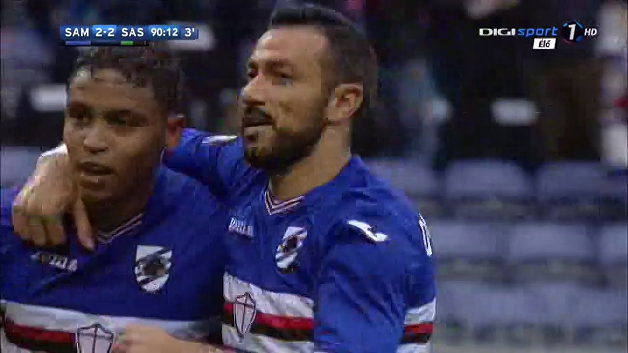 Luis Muriel Goal HD - Sampdoria 3-2 Sassuolo - 20.11.2016