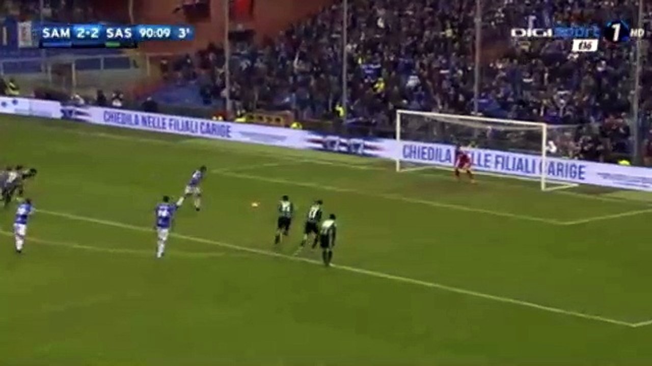 Luis Muriel Penalty Goal HD - Sampdoria 3-2 Sassuolo - 20.11.2016 HD