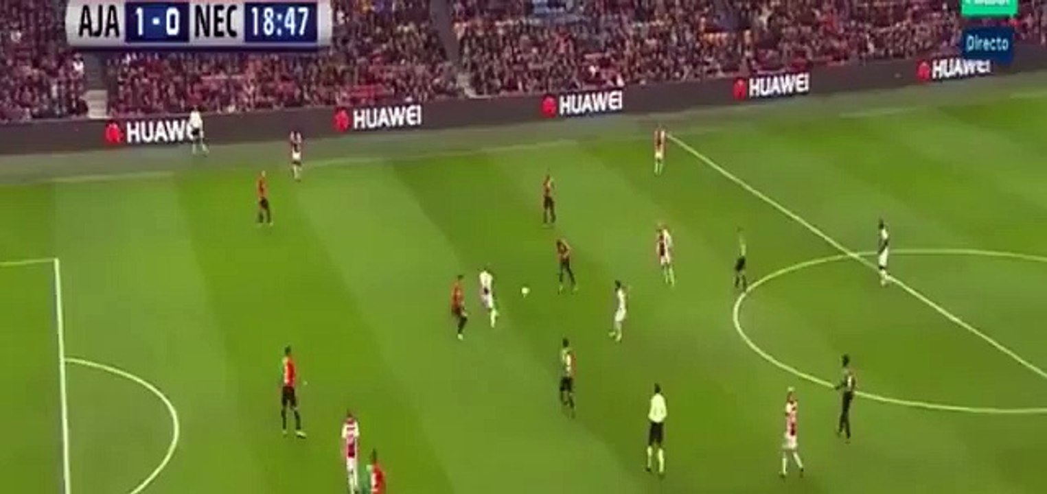 Kasper Dolberg Goal - Ajax vs NEC Nijmegen 1-0 20-11-2016 (HD)