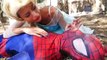 Is Spiderman DEAD Frozen Elsa The Fortune Teller VS Maleficent w Superman Joker Hulk