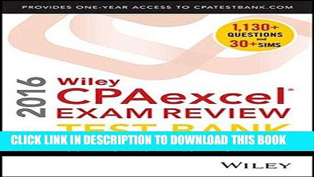 [PDF] FREE Wiley CPAexcel Exam Review 2016 Test Bank: Auditing and Attestation [Download] Full Ebook