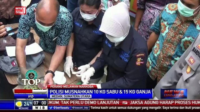 Polrestabes Medan Musnahkan 10 Kilogram Sabu
