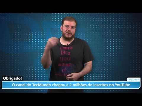 Obrigado! O canal do TecMundo chegou a 2 milhões de inscritos no YouTube