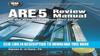 Ebook ARE 5 Review Manual for the Architect Registration Exam Free Download