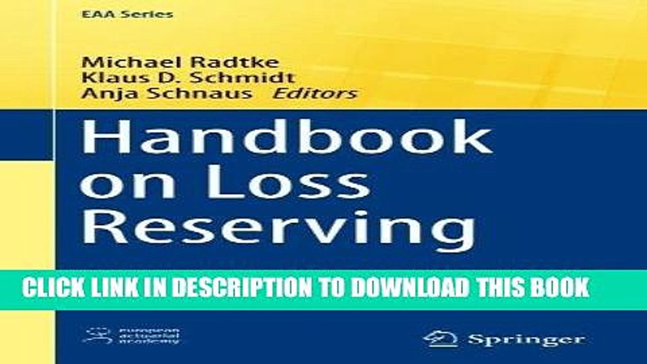 [PDF] Handbook on Loss Reserving (EAA Series) Popular Online