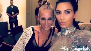 My idol: Kim meets Sarah Jessica Parker at Kanyes gig