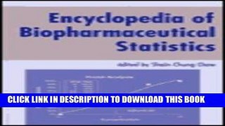 Ebook Encyclopedia Of Biopharma- Ceutical Statistics Free Read