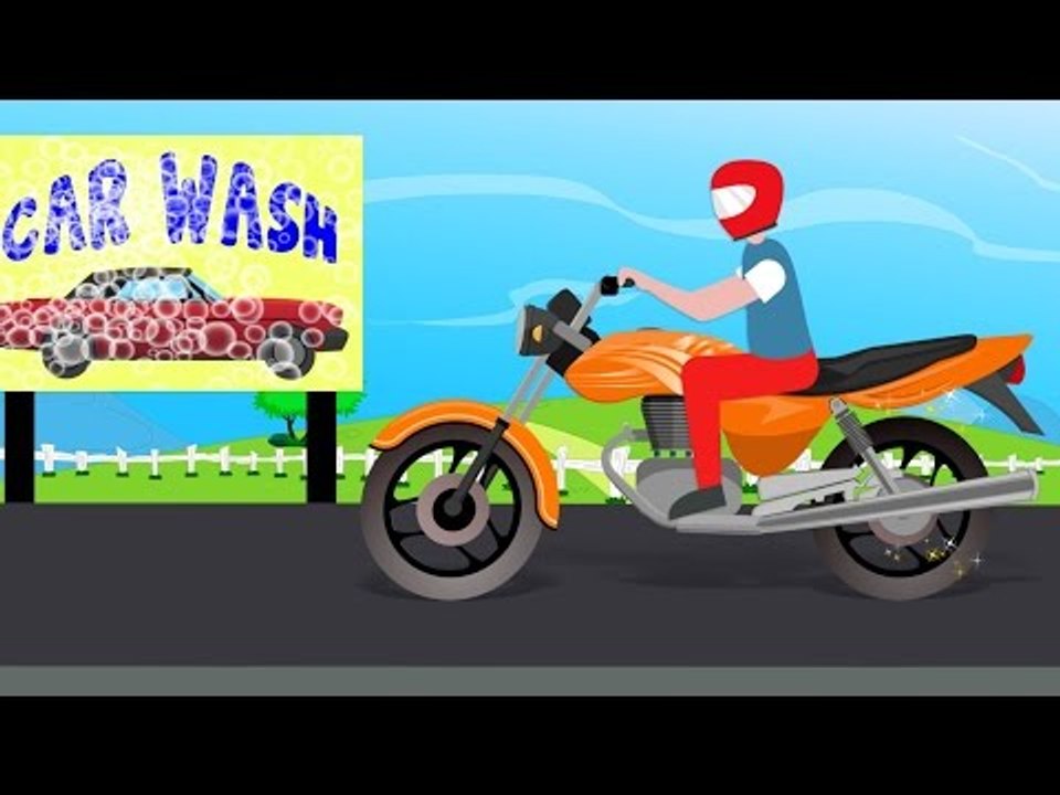 Bike Car Wash | Bike Race | Videos For Kids | Car Wash