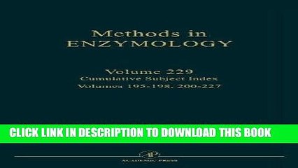 Best Seller Cumulative Subject Index, Volume 229 (Methods in Enzymology) Free Read