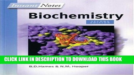 Ebook Instant Notes in Biochemistry Free Read