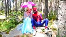FROZEN & Spiderman Becomes BAD BABIES! w/ Joker Frozen Elsa Pink Spidergirl TOYS! Superhero fun IRL