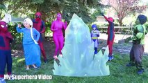 Spiderman Elsa vs FIRE Pink Spidergirl TWINS Battle vs Joker Hulk Batman Alliance Funny Video