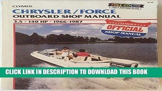 Best Seller Chrysler/Force Outboard Shop Manual: 3.5-140 Hp, 1966-1988 Free Download